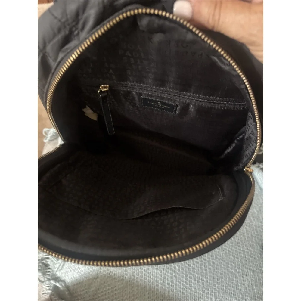 Kate Spade Black Nylon Wilson Road Quilted Small Black Backpack